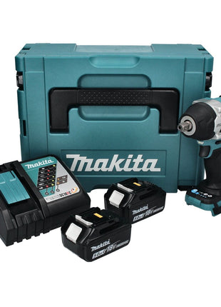 Makita DTW 701 RTJ Atornillador de impacto inalámbrico 18 V 700 Nm 1/2" XPT Brushless + 2x batería 5,0 Ah + cargador + Makpac