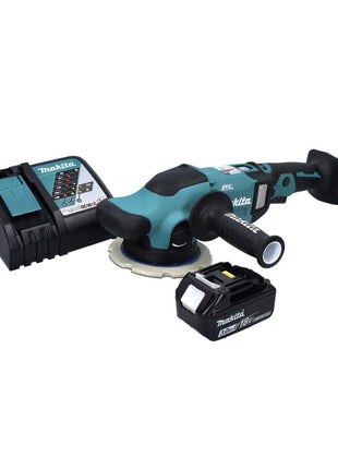 Makita DPO 600 RF1 polisseuse excentrique sur batterie 18 V 150 mm XPT Brushless + 1x batterie 3,0 Ah + chargeur