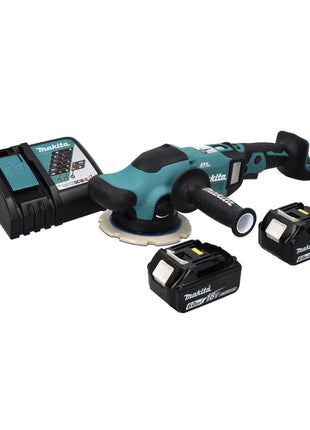 Makita DPO 600 RG Polisseuse orbitale sans fil 18 V 150 mm XPT Brushless + 2x Batteries 6.0 Ah + Chargeur