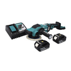 Makita DPO 600 RG Polisseuse orbitale sans fil 18 V 150 mm XPT Brushless + 2x Batteries 6.0 Ah + Chargeur