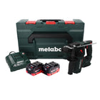 Metabo BH 18 LTX BL 16 Perceuse à percussion sans fil 18 V 1.3 J SDS-plus Brushless + 2x Batteries 8.0 Ah + Chargeur + Coffret MetaBOX