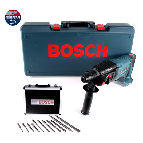 Bosch GBH 18V-26 D Akku Bohrhammer Bulldog 18 V 2,5 J SDS plus Brushless + Bohrer und Meißel Set 11 tlg. PGM zertifiziert + Koffer - ohne Akku, ohne Ladegerät