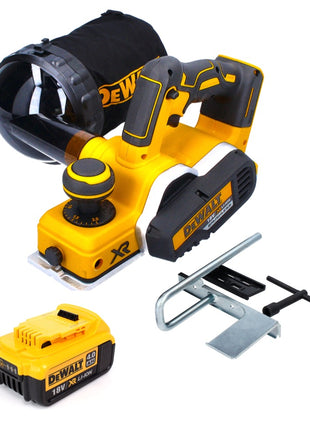 Cepilladora a batería DeWalt DCP 580 N 18 V 82 mm sin escobillas + bolsa recogepolvo DWV 9390 + 1x batería 4,0 Ah - sin cargador