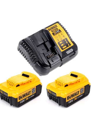 Cepilladora a batería DeWalt DCP 580 M2 18 V 82 mm sin escobillas + bolsa para el polvo DWV 9390 + 2x baterías 4,0 Ah + cargador