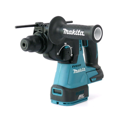 Makita DHR 242 RFJ Akku Bohrhammer 18 V 2,0 J SDS-plus Brushless + 2x Akku 3,0 Ah + Ladegerät + Bohrer und Meißel Set 11 tlg. PGM zertifiziert + Makpac