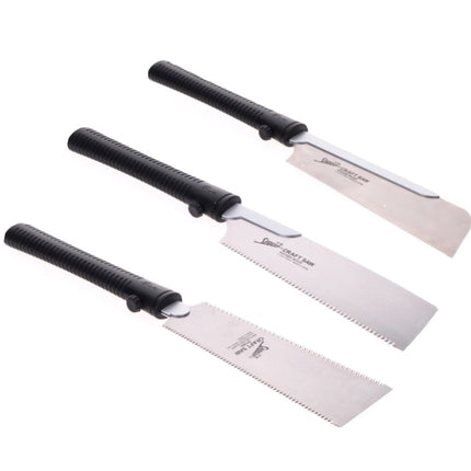 Shogun Japansägen Set 3x Universal Holz Zugsäge RYOBA + DOZUKI + KATABA ( M-180R + M-190D + M-190W ) + 3x Ersatzsägeblatt - Made in Japan - Toolbrothers