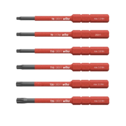 Wiha speedE II electric E-Schraubendreher 7 tlg. + 2x SlimBit + Akku + Ladegerät + L-Boxx Mini + Bit Set slimBit electric VDE Torx Satz 6 tlg.