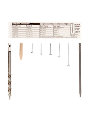 KREG Jig K5 Bohrschablone ( K5-EUR-SYS ) Taschenloch Holzverbindungssystem + Bohrschablone K5 + Sockel + Zubehör + 675 tlg. Schrauben Set + Systainer