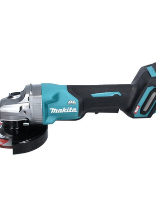 Amoladora angular a batería Makita GA 016 GD101 40 V máx. 125 mm sin escobillas XGT + 1x batería 2,5 Ah + cargador + campana de aspiración + Makpac