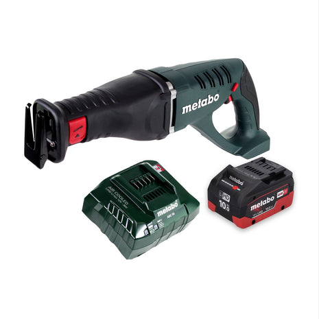 Metabo ASE 18 LTX Scie sabre sans fil 18 V + 1x Batterie 10,0 Ah + Chargeur