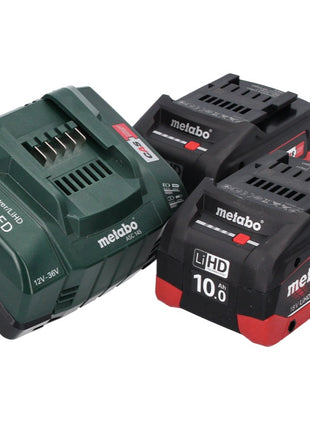 Metabo KHA 18 LTX BL 24 Martillo combinado a batería Quick 18 V 2,2 J SDS-plus sin escobillas (600211840) + 2x baterías 10,0 Ah + cargador + MetaLoc