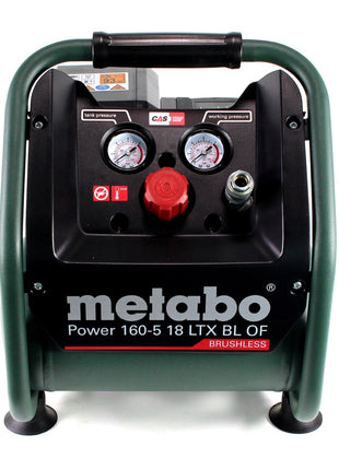 Kompresor akumulatorowy Metabo Power 160-5 18 LTX BL OF 18 V 8,0 bar bezszczotkowy + 2x akumulator 10,0 Ah + ładowarka