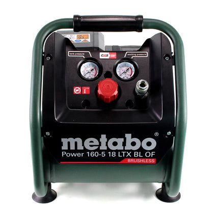 Kompresor akumulatorowy Metabo Power 160-5 18 LTX BL OF 18 V 8,0 bar bezszczotkowy + 2x akumulator 10,0 Ah + ładowarka