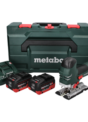 Scie sauteuse Metabo STA 18 LTX 140 avec batterie 18 V + 2x batteries 10,0 Ah + chargeur + métaBOX