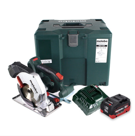 Metabo MKS 18 LTX 58 Akku Metall Handkreissäge 18 V 165 mm + 1x Akku 10,0 Ah + Ladegerät + MetaLoc