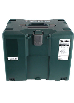 Metabo MKS 18 LTX 58 Scie circulaire à main sans fil 18 V 165 mm + 2x Batteries 10,0 Ah + Chargeur + Coffret MetaLoc