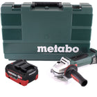 Metabo W 18 LTX 125 Quick Winkelschleifer 18 V 125 mm ( 602174860 ) + 1x 10,0 Ah Akku + Koffer - ohne Ladegerät