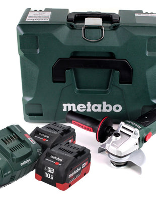 Metabo W 18 LTX 125 Quick Akku Winkelschleifer 18 V 125 mm ( 602174840 ) + 2x 10,0 Ah Akku + Ladegerät + MetaLoc