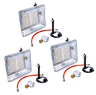 Rothenberger Industrial Set 3x Eco Piezo Gasheizstrahler ( 3x 35985 ) 2,7 kW - 4,2 kW für Propangasflaschen 5 kg und 11 kg