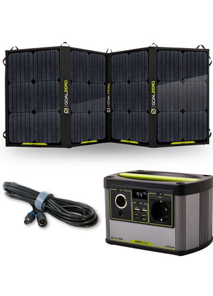 Goal Zero Yeti 200X Portable Power Station - 230 V 13 Ah + Nomad 100 Foldable Solar Panel 18 - 22 V 100 W + 4,5 Meter Verlängerungskabel