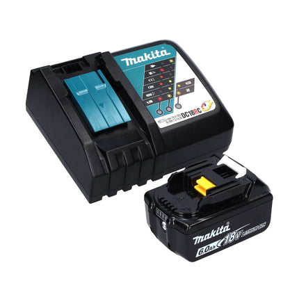 Makita DGA 504 RG1J Akumulatorowa szlifierka kątowa 18 V 125 mm bezszczotkowa + 1x akumulator 6,0 Ah + ładowarka + Makpac