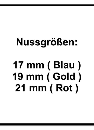 Rodcraft RS413WP Stecknuss Set mit Kratzschutz 3 tlg. 1/2" 17-21 mm ( 8951012362 )