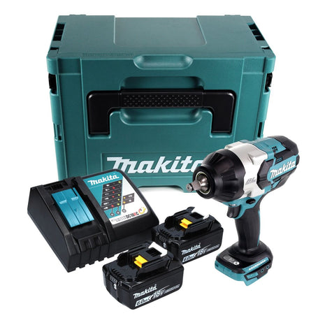 Makita DTW 1002 RGJ akumulatorowy klucz udarowy 18 V 1000 Nm 1/2" bezszczotkowy + 2x akumulator 6,0 Ah + ładowarka + Makpac