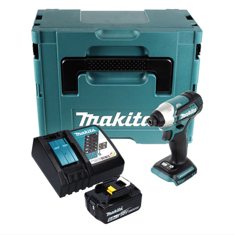 Makita DTD 155 RG1J akumulatorowy klucz udarowy 18 V 140 Nm 1/4" bezszczotkowy + 1x akumulator 6,0 Ah + ładowarka + Makpac