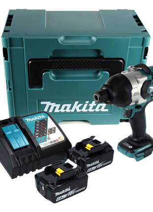 Makita DTW 800 RGJ Akku Schlagschrauber 18 V 7/16" 800 Nm Brushless + 2x Akku 6,0 Ah + Ladegerät + Makpac