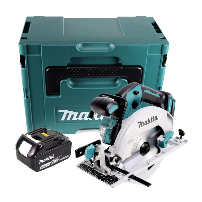 Makita DHS 680 T1J akumulatorowa pilarka tarczowa 18 V 165 mm bezszczotkowa + 1x akumulator 5,0 Ah + Makpac - bez ładowarki