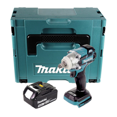 Makita DTW 285 T1J Visseuse à chocs sans fil 18 V 280 Nm 1/2" Brushless + 1x Batterie 5.0 Ah + Coffret Makpac - sans chargeur