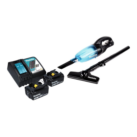 Makita DCL 180 RM B aspirador de batería 18 V negro + 2x baterías 4,0 Ah + cargador