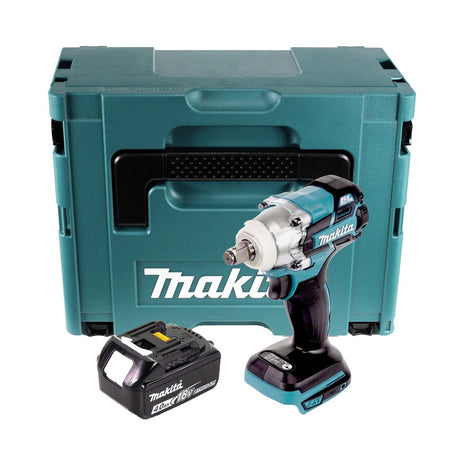 Makita DTW 285 M1J Llave de impacto a batería 18 V 280 Nm 1/2" sin escobillas + 1x batería 4,0 Ah + Makpac - sin cargador