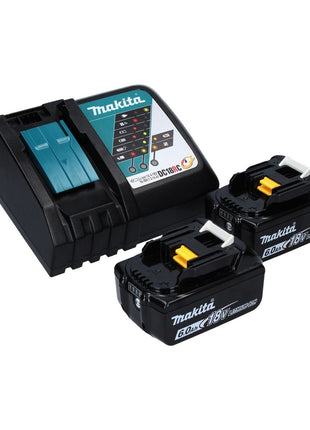 Makita DVR 450 RG Compacteur de béton sans fil 18 V 1,2 m + 2x Batteries 6,0 Ah + Chargeur