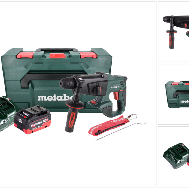 Metabo KHA 18 LTX Akku Kombihammer 18 V 2,2 J SDS Plus + 1x Akku 8,0 Ah + Ladegerät + metaBOX