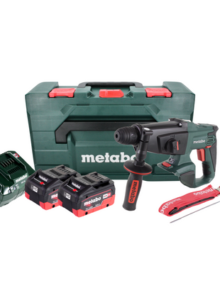 Martillo combinado a batería Metabo KHA 18 LTX 18 V 2,2 J SDS Plus + 2x batería 8,0 Ah + cargador + metaBOX