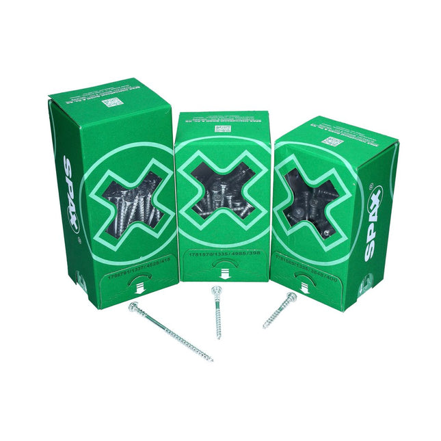 SPAX Justierschraube 6,0 x 145 mm 200 Stk ( 2x 161010601455 ) Justiergewinde mit Halterillen Flachkopf T-STAR Plus 4Cut WIROX - Toolbrothers