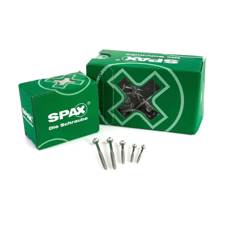 SPAX Vis universelle 5,0 x 100 mm - Filetage partiel - Tête fraisée T-STAR plus - 4Cut - WIROX - 200 pcs. (2x 0191010501003)