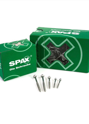 SPAX Vis universelle 5,0 x 100 mm - Filetage partiel - Tête fraisée T-STAR plus - 4Cut - WIROX - 500 pcs. (5x 0191010501003)