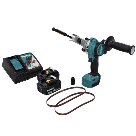 Makita DBS 180 RF Akku Bandfeile 18 V 9 x 533 mm Brushless + 2x Akku 3,0 Ah + Ladegerät - Toolbrothers