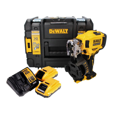 Cloueur à bobine DeWalt DCN 45 RNL2 18 V 19 - 44 mm sans balais + 2x batterie 3,0 Ah + chargeur + TSTAK