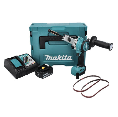 Makita DBS 180 RF1J Akku Bandfeile 18 V 9 x 533 mm Brushless + 1x Akku 3,0 Ah + Ladegerät + Makpac - Toolbrothers