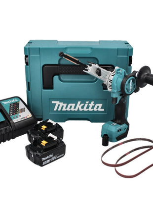 Makita DBS 180 RTJ Akku Bandfeile 18 V 9 x 533 mm Brushless + 2x Akku 5,0 Ah + Ladegerät + Makpac - Toolbrothers