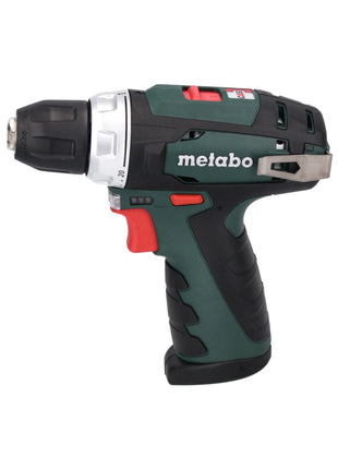 Metabo PowerMaxx BS Basic Set akumulatorowa wiertarko-wkrętarka 10,8 V 34 Nm ( 600080880 ) + 2x akumulator 2,0 Ah + ładowarka + 64-częściowy zestaw wierteł + 1x maska FFP2 + walizka