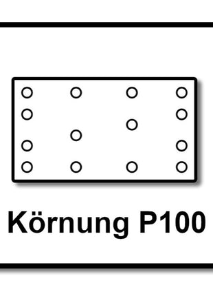 Festool STF 80x133 RU2/50 tiras de lijado Ruby 2 P100 80 x 133 mm 200 piezas (4x 499049) para correderas RTS 400, RTSC 400, RS 400, RS 4, LS 130