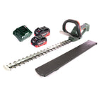 Akumulatorowe nożyce do żywopłotu Metabo AHS 18-65 V 18 V 63 cm + 2x akumulator 8,0 Ah + ładowarka