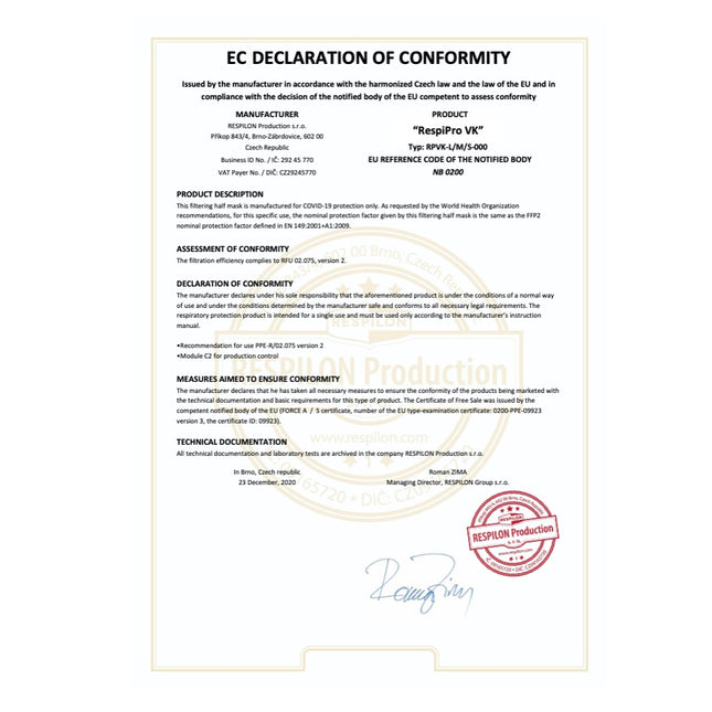 VK RespiPro Atemschutz Maske 2 Stk. Wiederverwendbar Nanofasermembran Kupferoxid Beschichtung blockiert 99,7 - 99,9% der Viren EU-Norm RFU 02.075 - Toolbrothers
