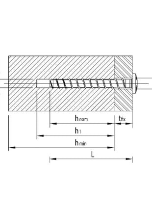 HECO MULTI MONTI plus MS Vis d’ancrage, 7,5 x 45 mm, Vis à béton, Tête ronde plate, T-Drive, Zingué bleu, A2K, 200 pcs. (2x 49829)