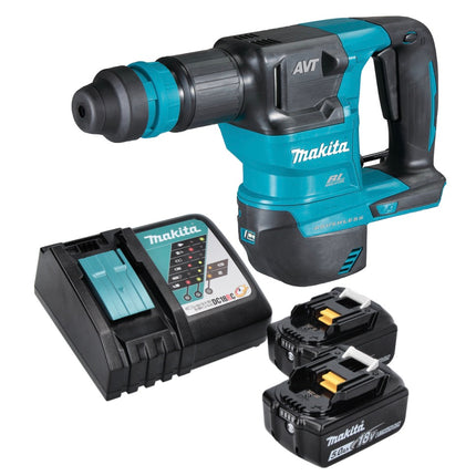Akumulatorowy młot dłutujący Makita DHK 180 RT 18 V 3,1 J SDS Plus Brushless + 2x akumulator 5,0 Ah + ładowarka