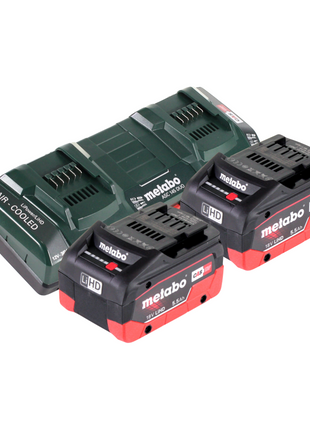 Desbrozadora de batería Metabo FSD 36-18 LTX BL 40 36 V (2x 18 V) mango redondo sin escobillas + 2x batería 5,5 Ah + cargador doble